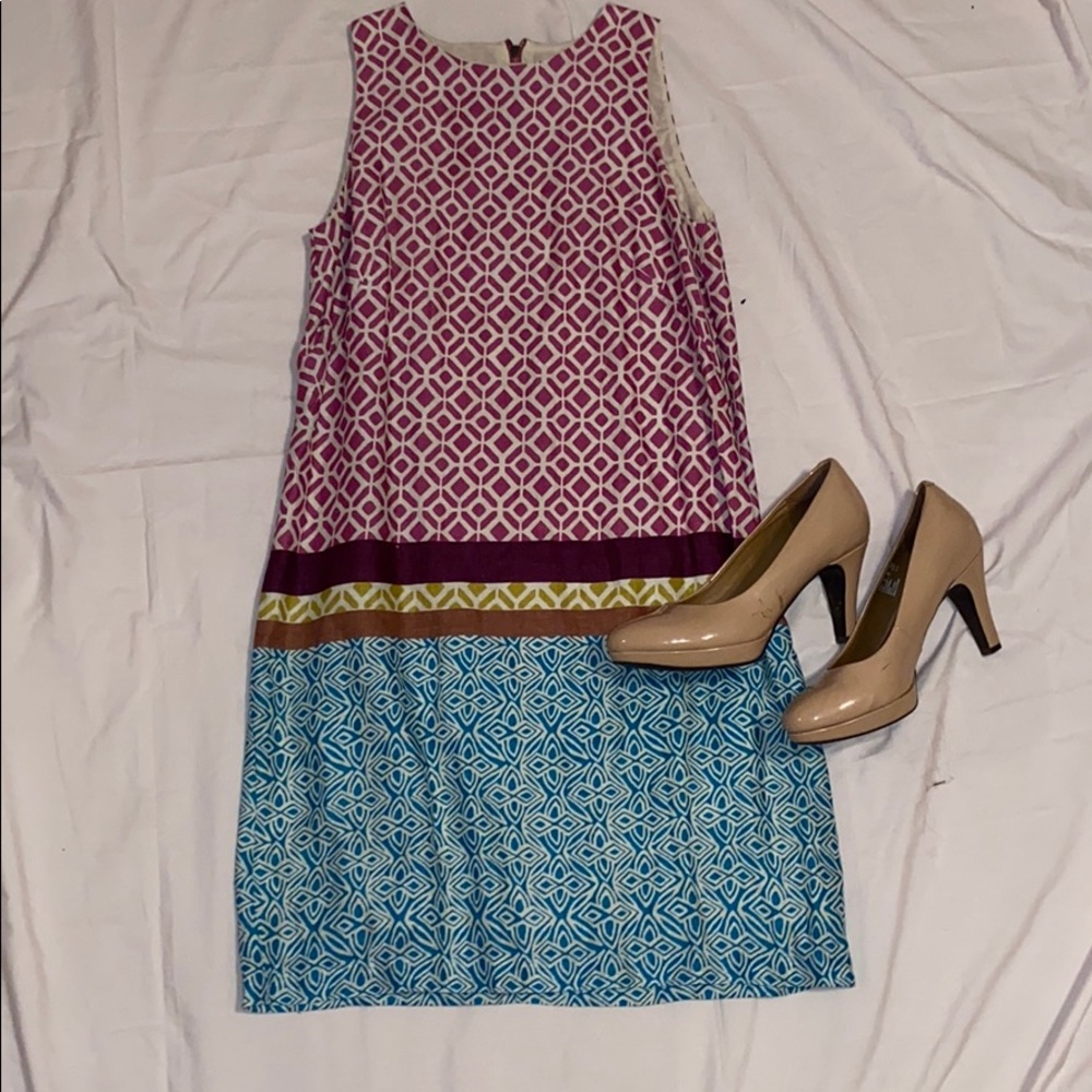 Cute Purple and Blue Fitted Dress